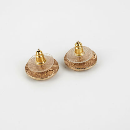 Chanel Round Gold Earrings