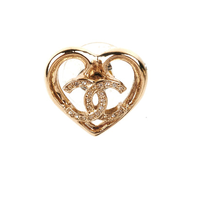 HOLD BC Chanel CC Logo Heart Earrings