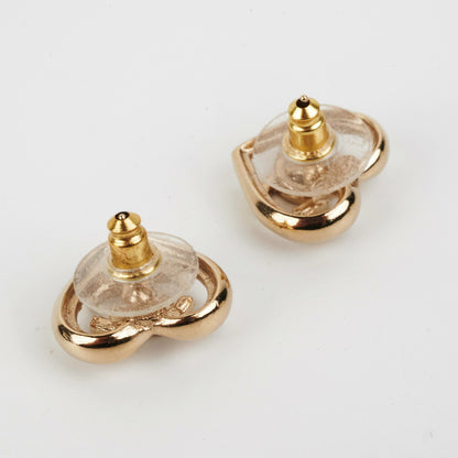 HOLD BC Chanel CC Logo Heart Earrings