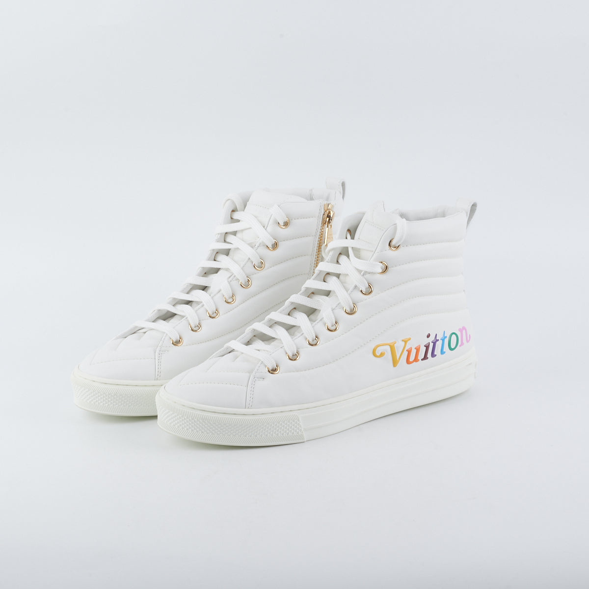 Louis Vuitton High Top White Sneaker Size 37