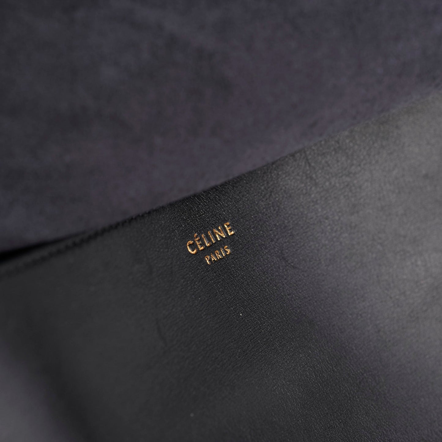 Celine Blade Leather Shoulder Bag Black