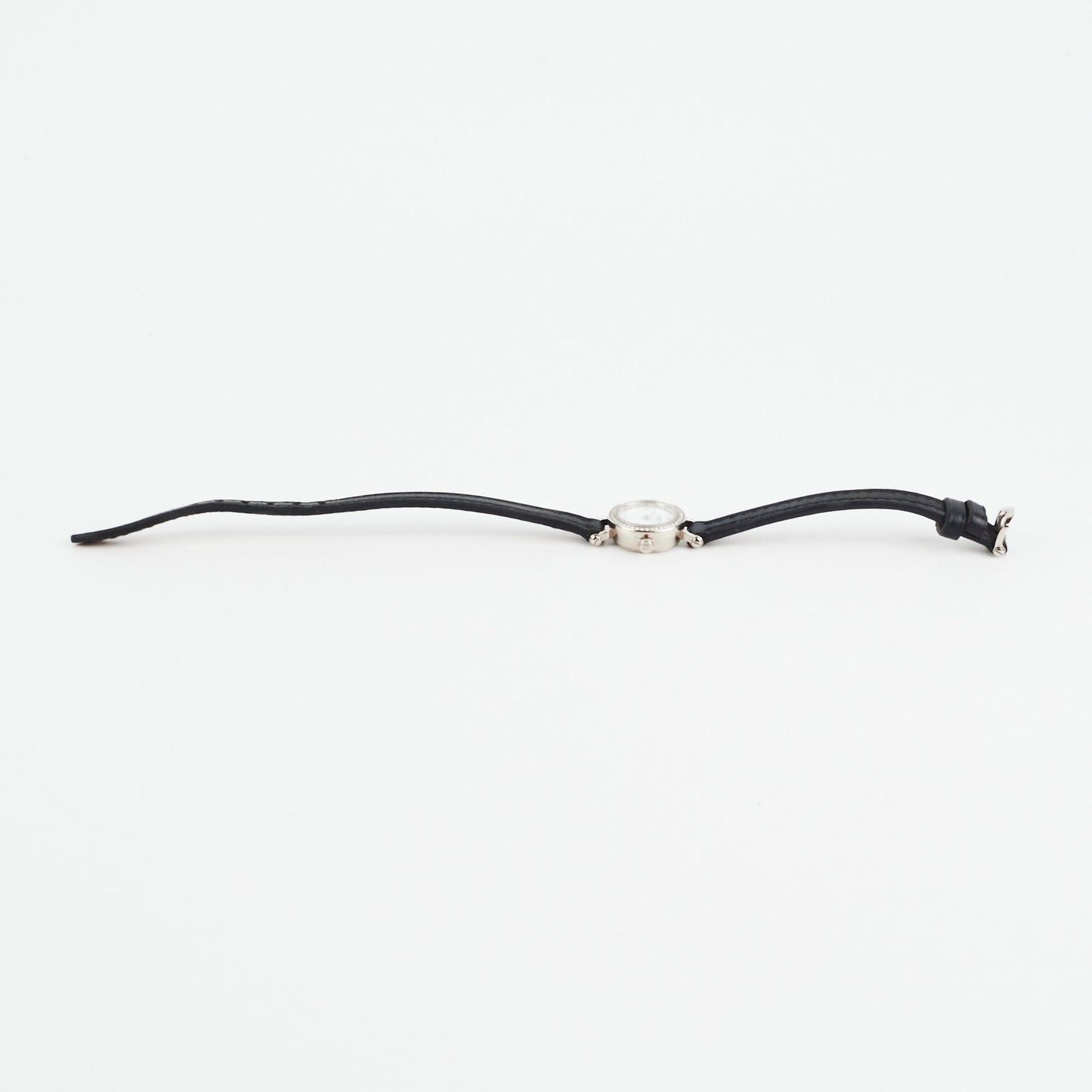 Hermes Faubourg Mini 15mm Watch Navy with 18k White Gold Diamonds
