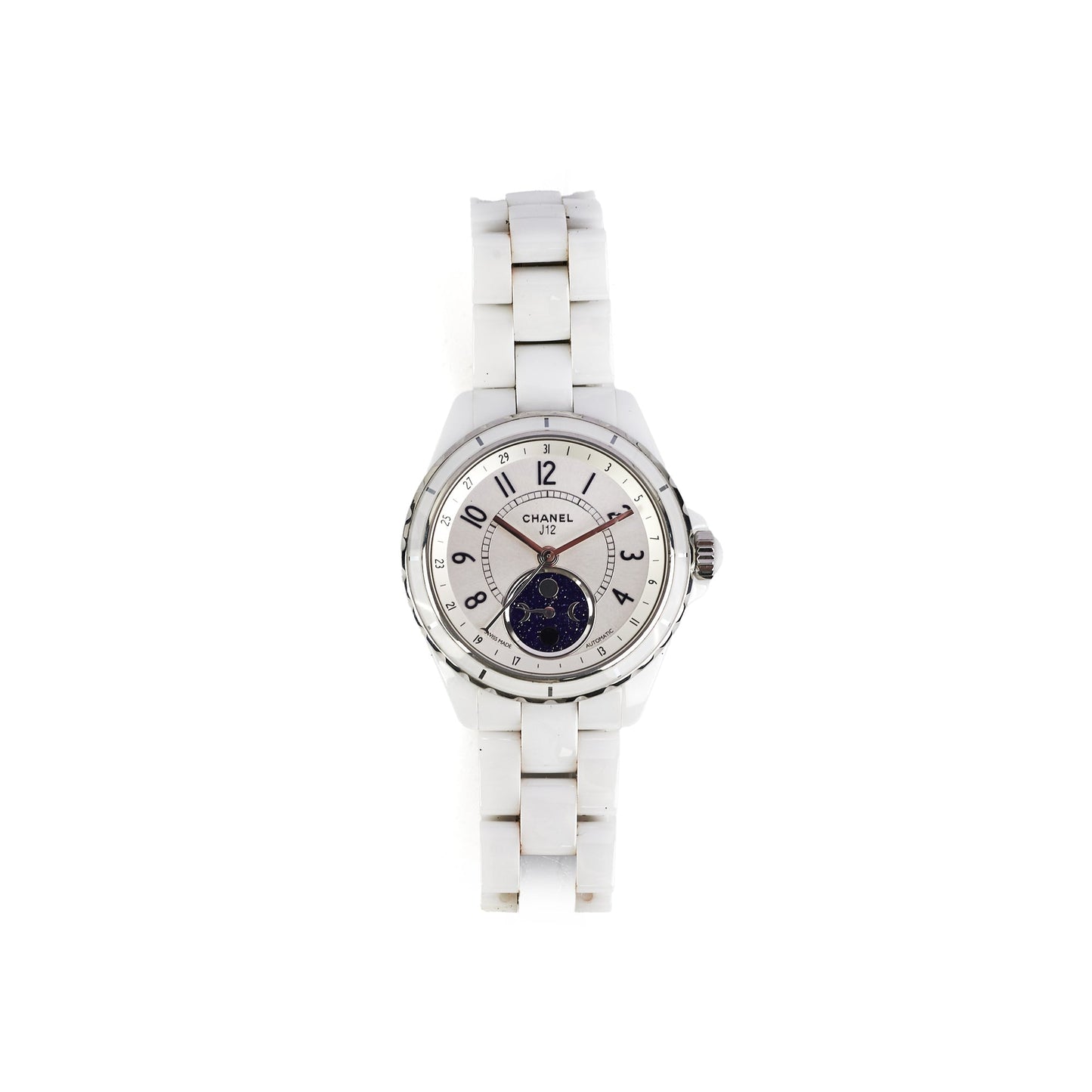 Chanel J12 38mm Moon Phase White Ceramic Watch