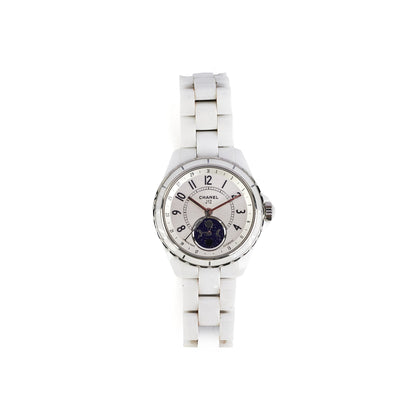 Chanel J12 38mm Moon Phase White Ceramic Watch