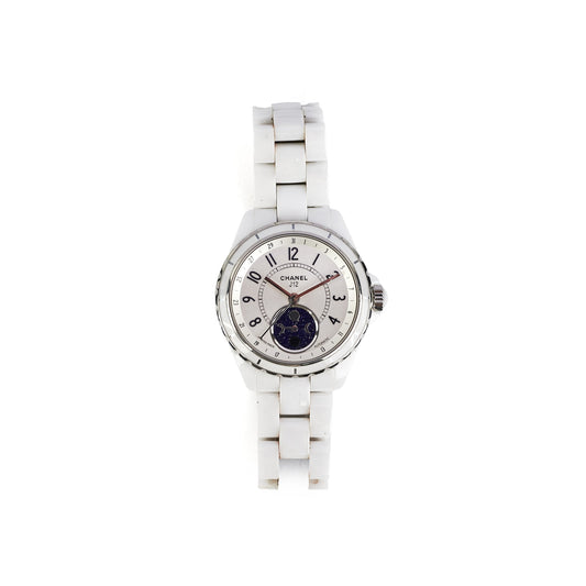 Chanel J12 38mm Moon Phase White Ceramic Watch
