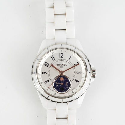 Chanel J12 38mm Moon Phase White Ceramic Watch
