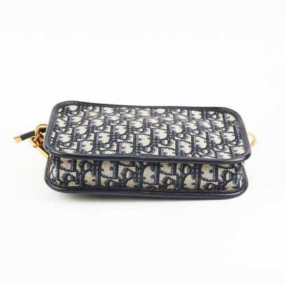 Christian Dior Oblique Navy Pouch