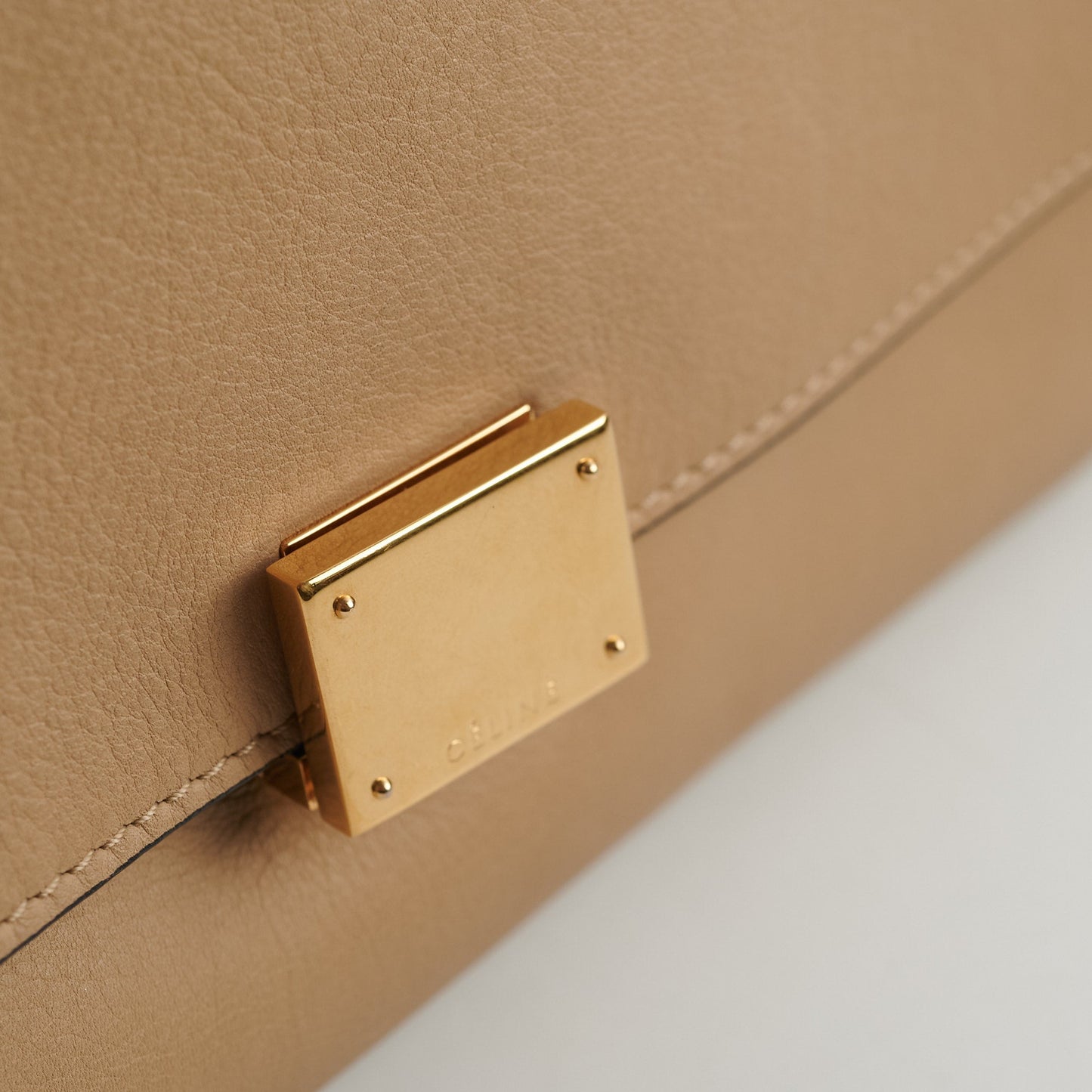 Celine Small Trapeze Beige