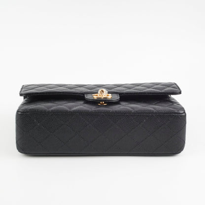 Chanel Medium/Large Double Classic Flap Caviar Black 2023
