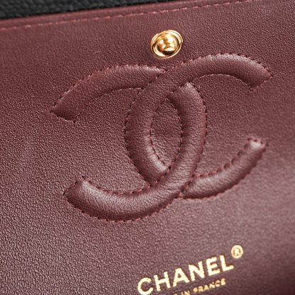 Chanel Medium/Large Double Classic Flap Caviar Black 2023