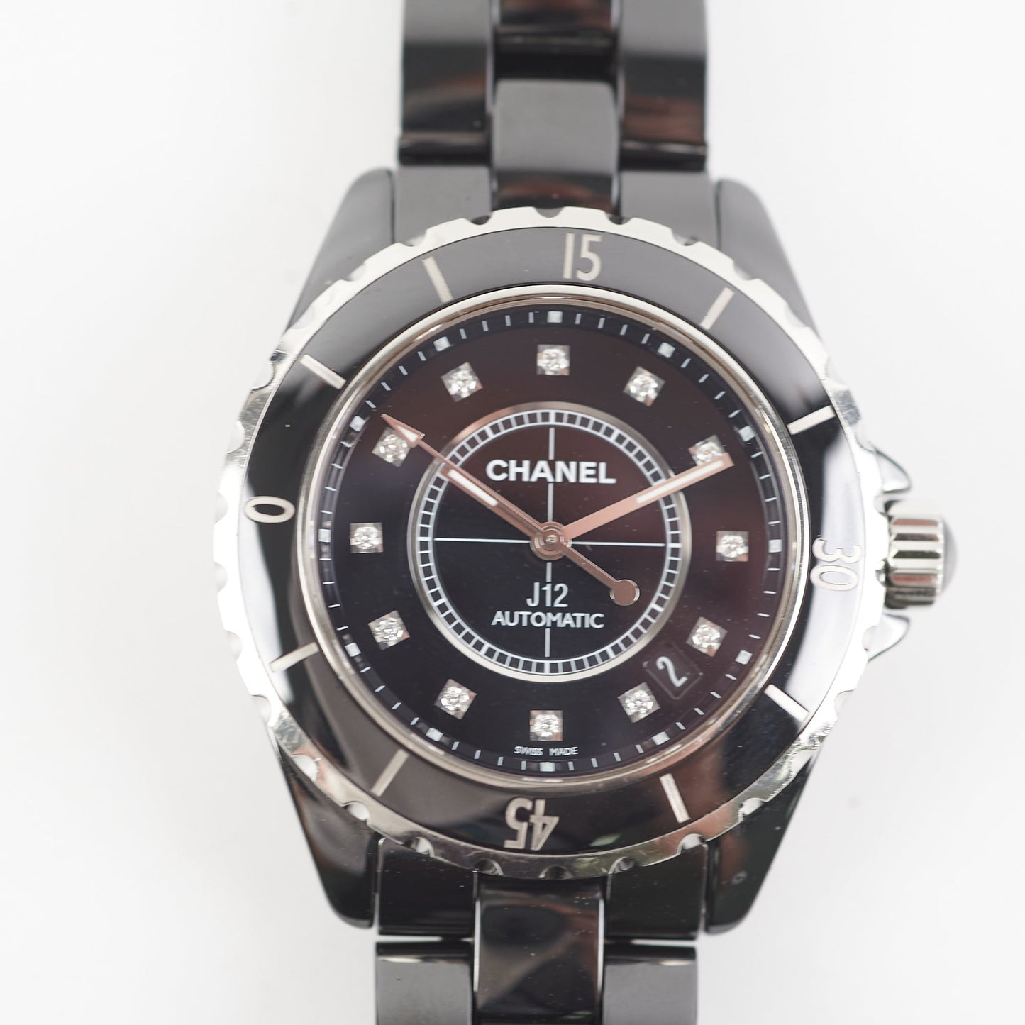 Chanel J12 Watch Calibre with Diamonds 38MM Black