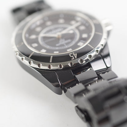 Chanel J12 Watch Calibre with Diamonds 38MM Black