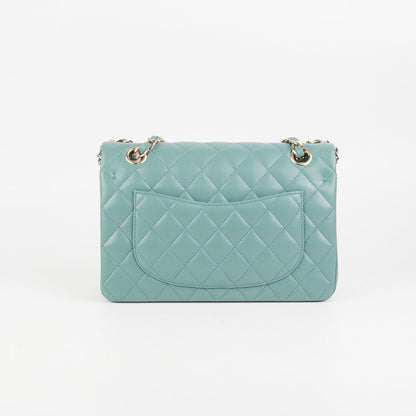 Chanel Classic Flap Small Lambskin Turquoise Green (Microchipped)