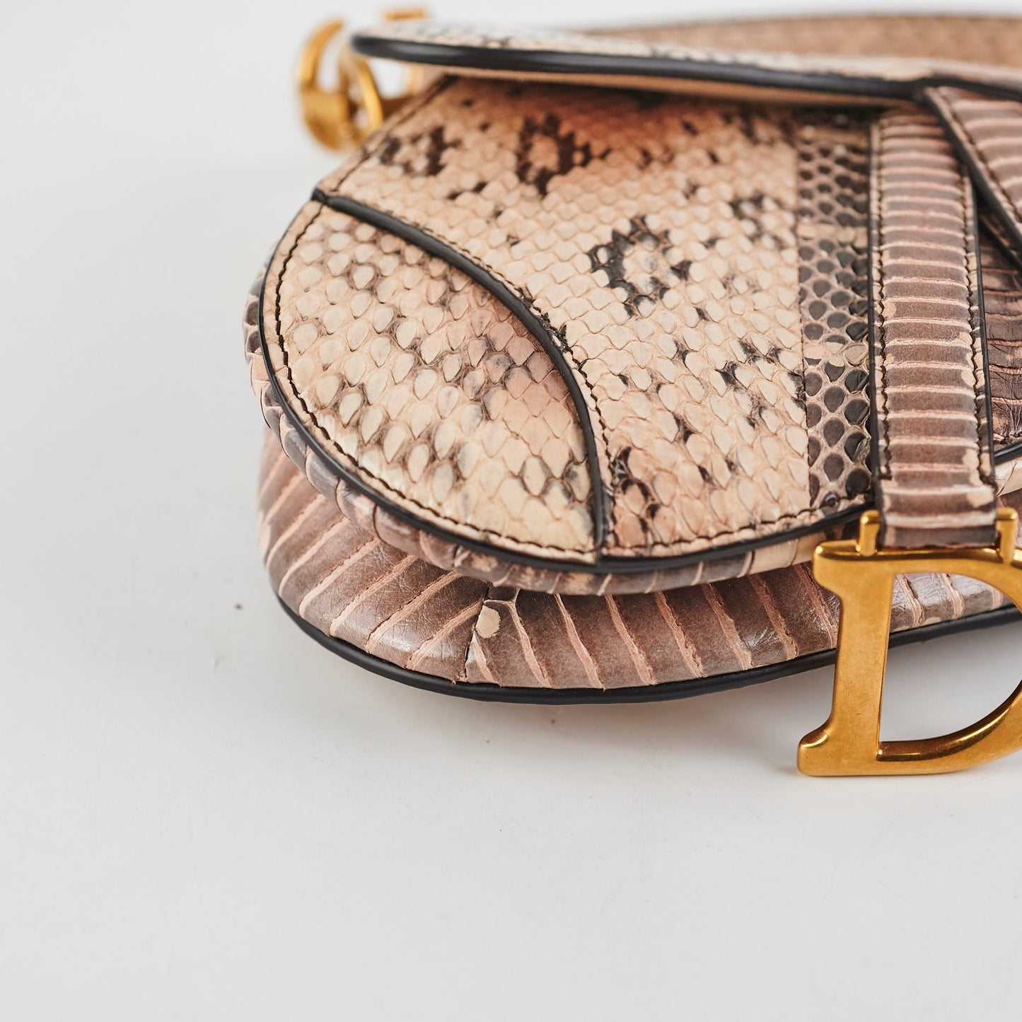 Christina Dior Mini Saddle Snake Skin