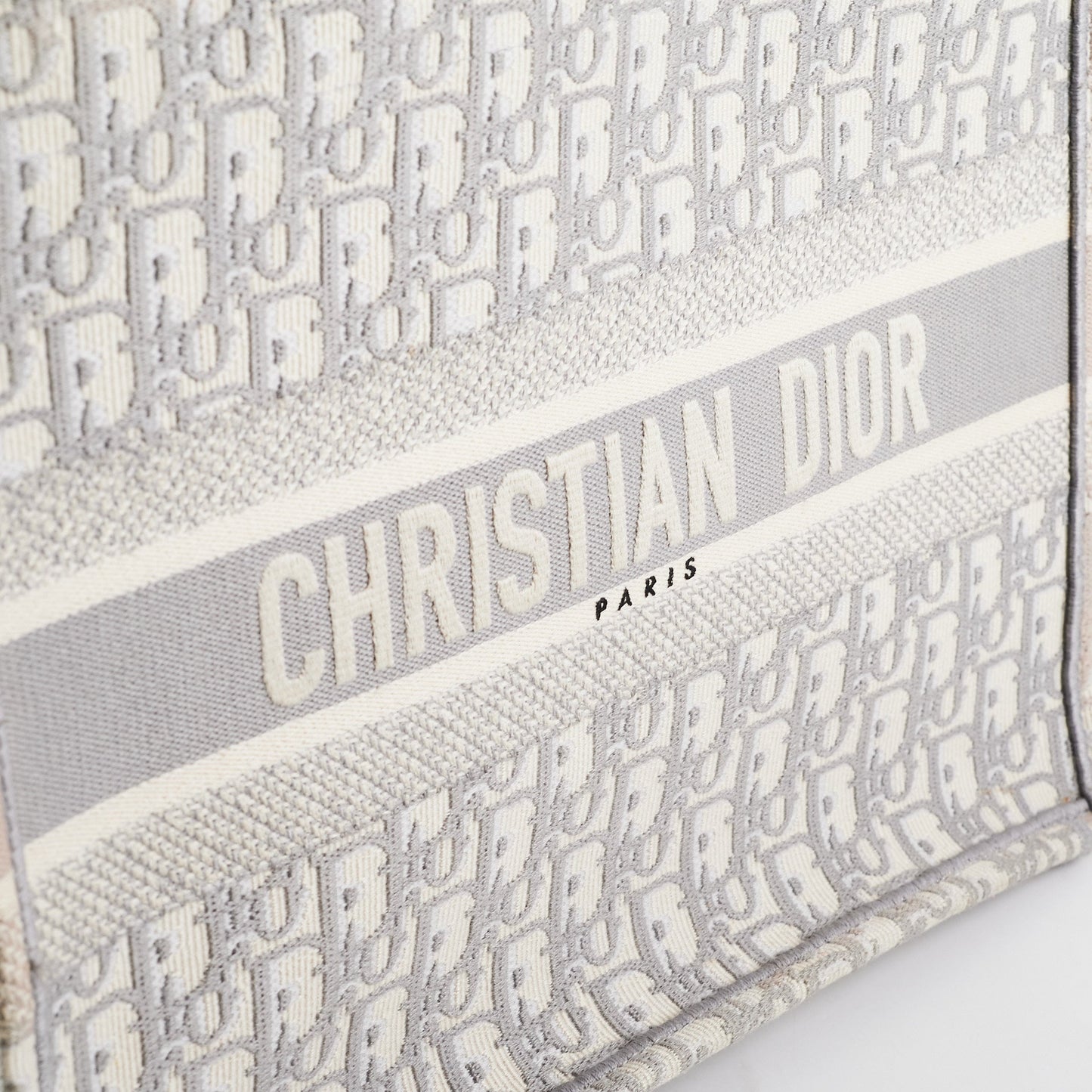Christian Dior Medium Book Tote Oblique Grey
