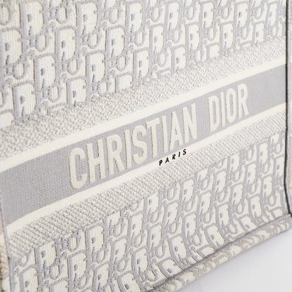 Christian Dior Medium Book Tote Oblique Grey