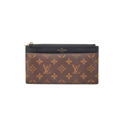 Louis Vuitton Black Monogram Flat Wallet