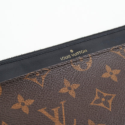 Louis Vuitton Black Monogram Flat Wallet