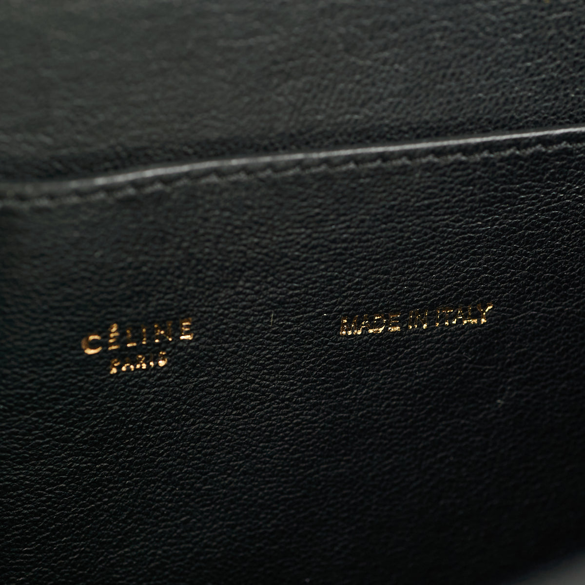 Celine Trapeze Patent Medium Black
