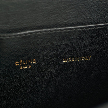Celine Trapeze Patent Medium Black