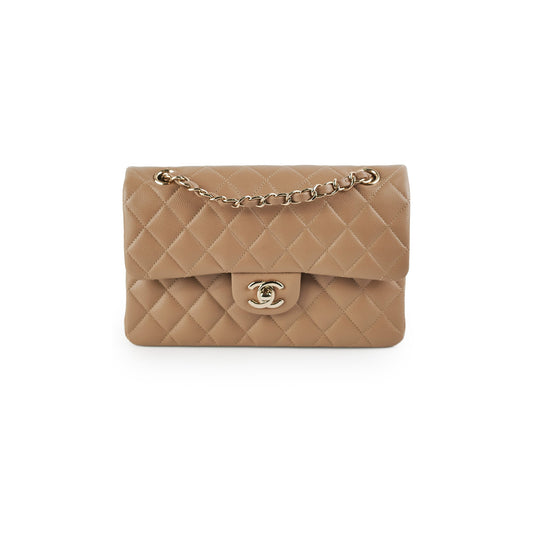 Chanel Classic Flap Small Caviar Dark Beige