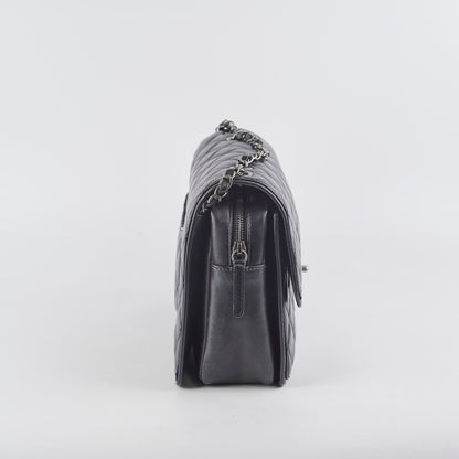 Chanel Large Seasonal Flap Black Lambskin Bag