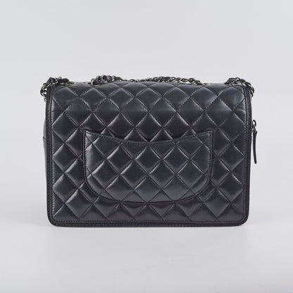 Chanel Large Seasonal Flap Black Lambskin Bag