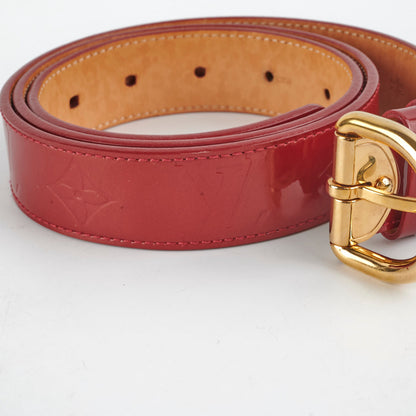 Louis Vuitton Red Vernis Monogram Belt 90cm