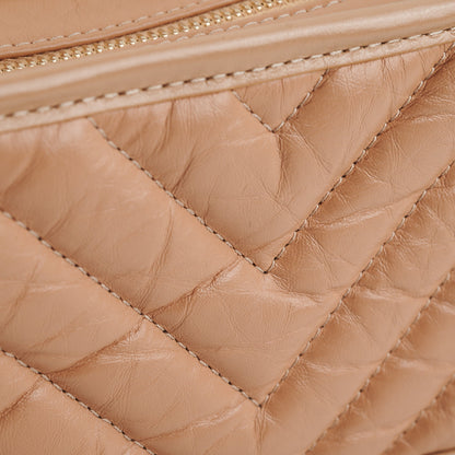 Chanel Chevron Gabrielle Small Dark Beige
