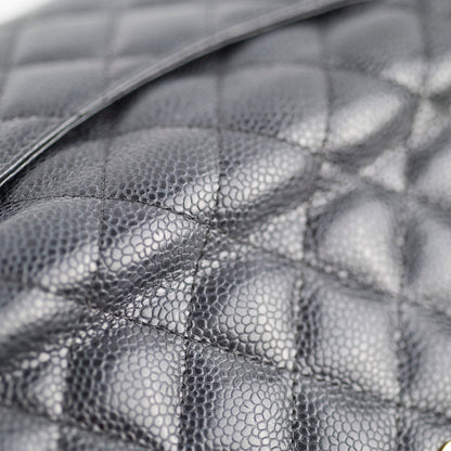 Chanel Caviar Long Fold Wallet Black