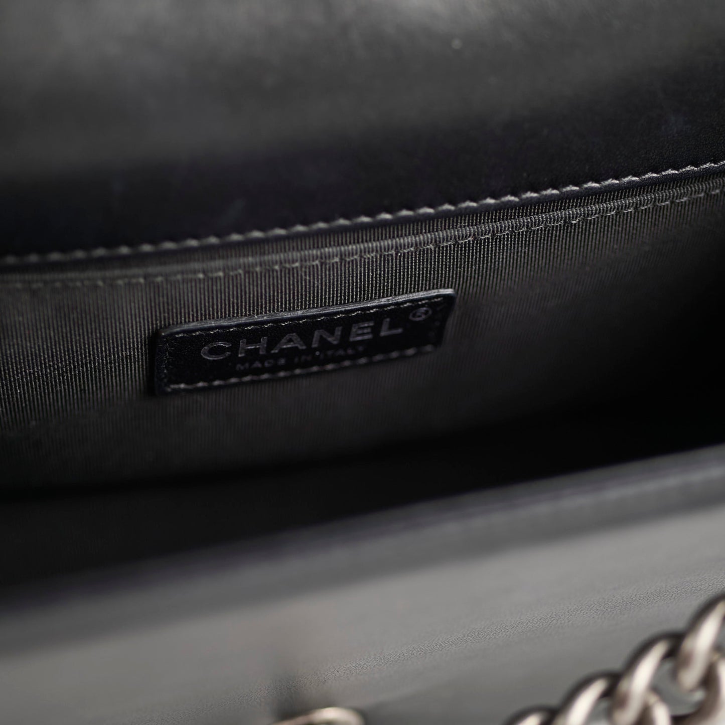 Chanel Old Medium Boy Black Lambskin - Series 23