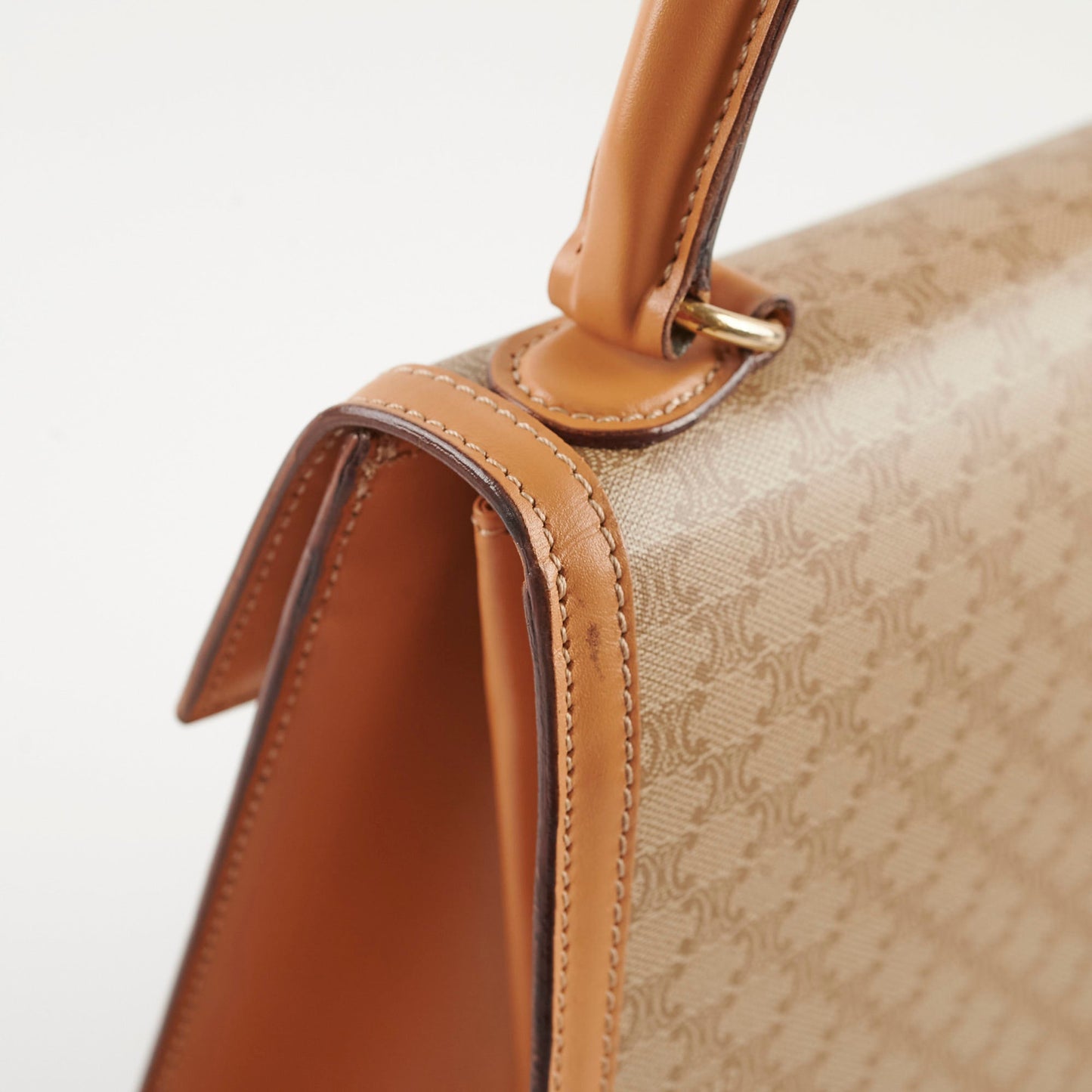 Celine Vintage Macadam Kelly Bag Beige