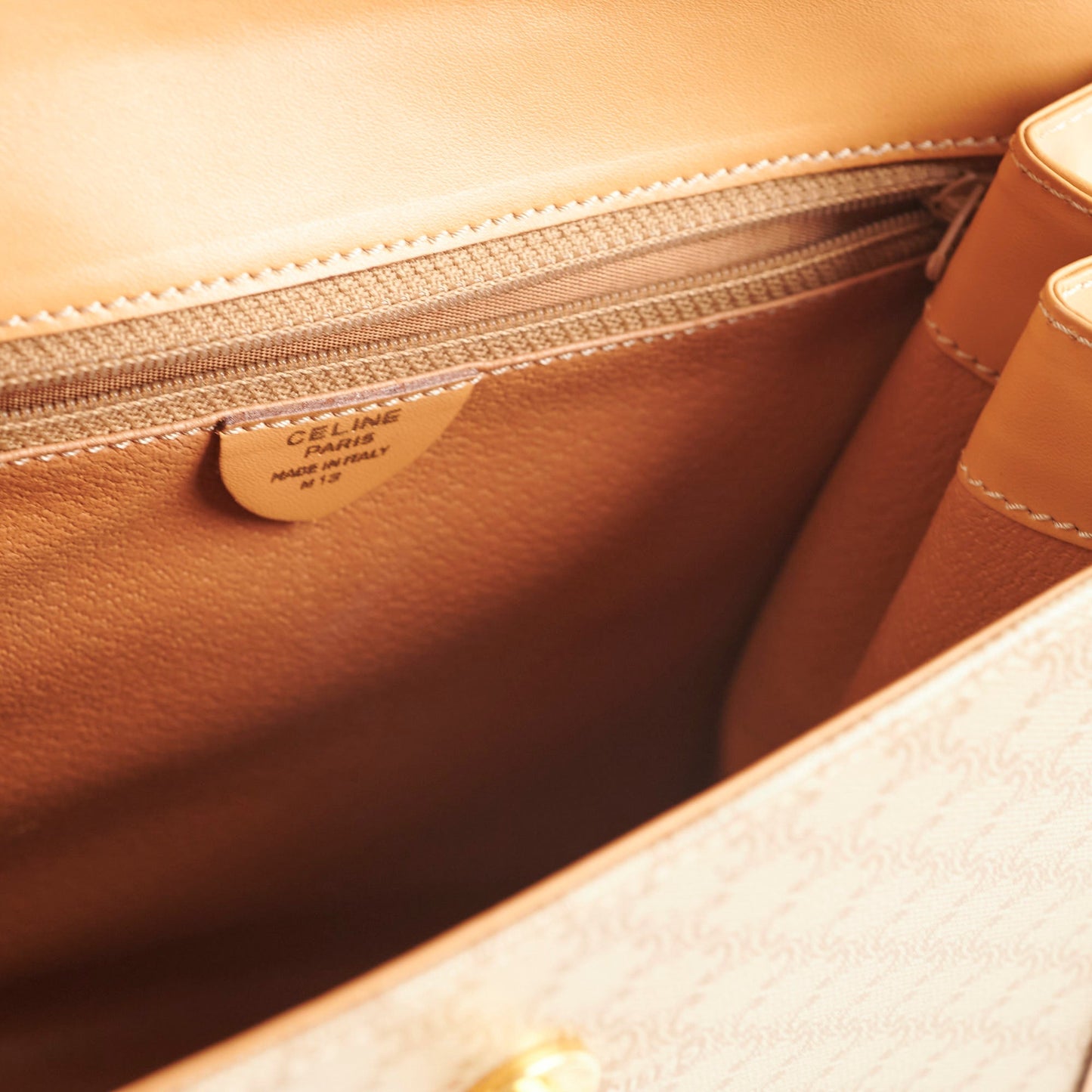 Celine Vintage Macadam Kelly Bag Beige