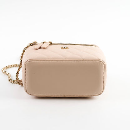 Chanel Mini Vanity Caviar Beige Claire - New Version 31 Series 2021