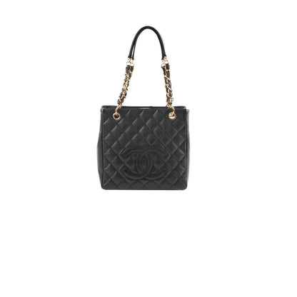 Chanel Caviar PST Petite Shopping Tote Black