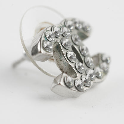 Chanel CC Logo Crystal Earrings
