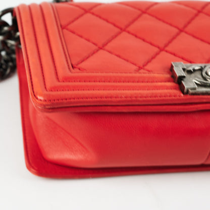 Chanel Boy Old Medium Red