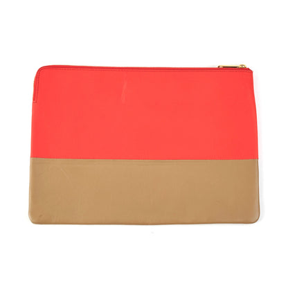 Celine Pouch Red/Taupe