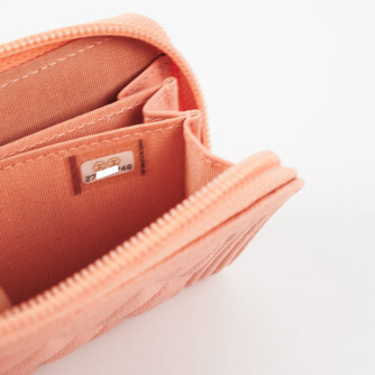 Chanel Boy Zip Compact Wallet Pink