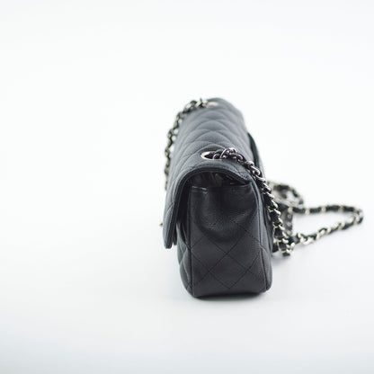 Chanel Mini Rectangular Black Caviar with Edge Stitching Crossbody Bag