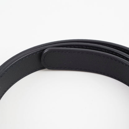 Gucci GG Pearl Black Thin Belt Size 80cm Width 2cm