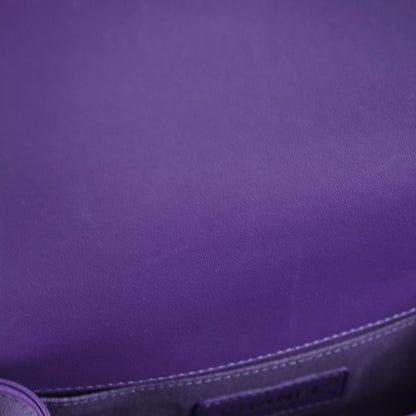 Chanel 19k Small Boy Quilted Purple Crossbody Bag