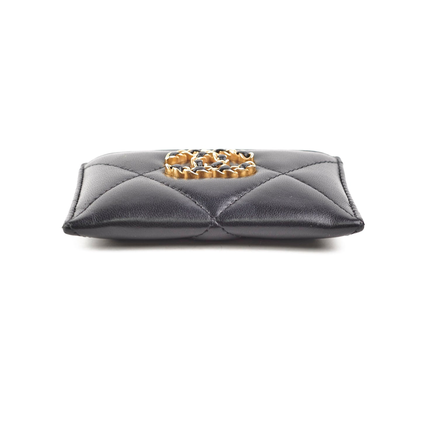Chanel 19 Lambskin Cardholder Black