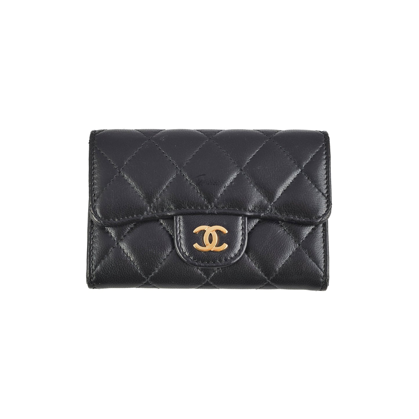 Chanel Mini Black Lambskin Cardholder
