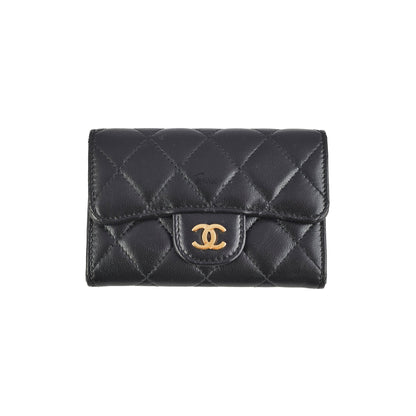 Chanel Mini Black Lambskin Cardholder
