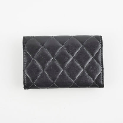 Chanel Mini Black Lambskin Cardholder