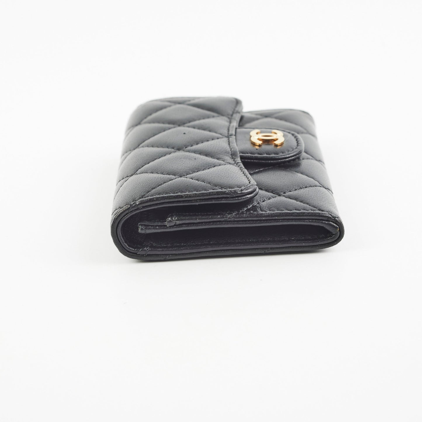 Chanel Mini Black Lambskin Cardholder