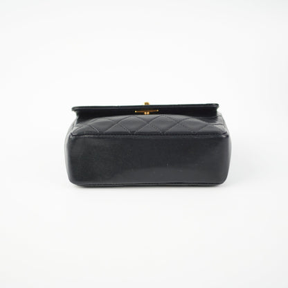 Chanel Mini Vintage Lambskin Black Flap Bag