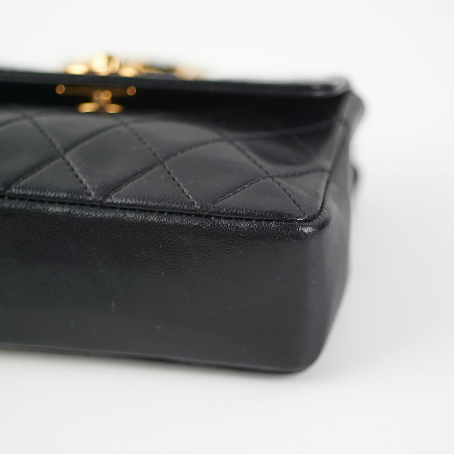 Chanel Mini Vintage Lambskin Black Flap Bag