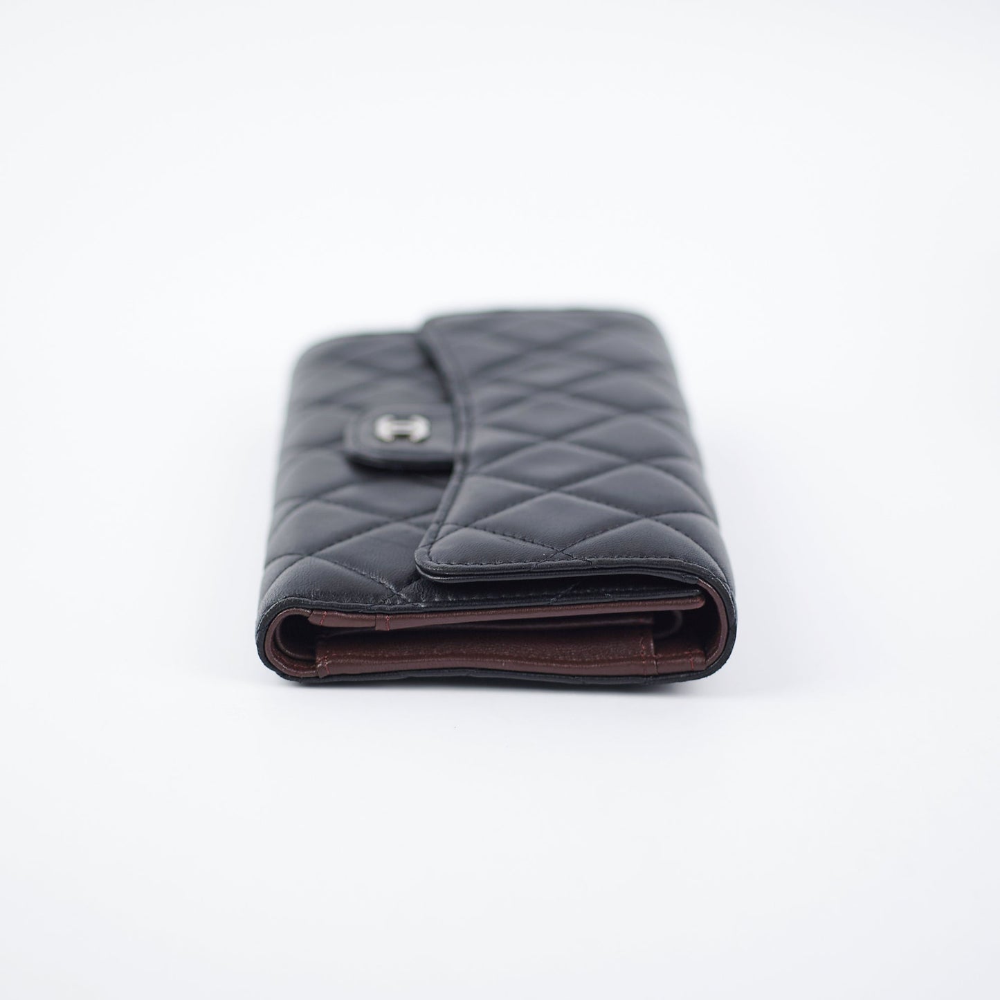 Chanel Long Lambskin Black Wallet